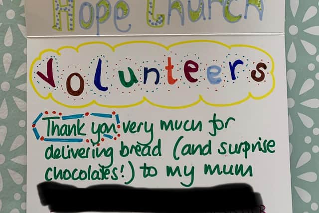 A message of thanks to the volunteers for their work.