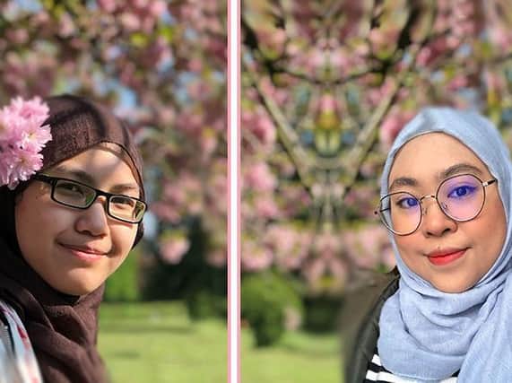 Khairah (left) and Fizah made a difficult decision to remain in the UK.
