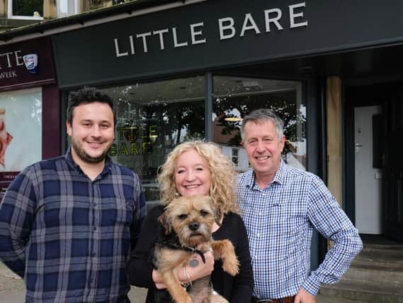 The Little Bare micropub has opened as an off-licence during the Covid-19 pandemic lockdown. Pictured are owners Nick, Julie and Val McCann.