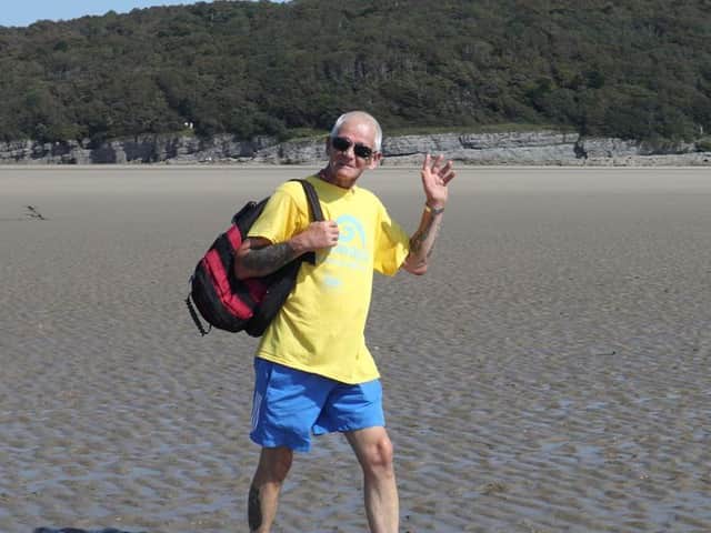Terry Hazell, who took part in last years Morecambe Bay Walk, encourages people to get creative and walk eight miles, but not across Morecambe Bay without the Queen's Guide.
