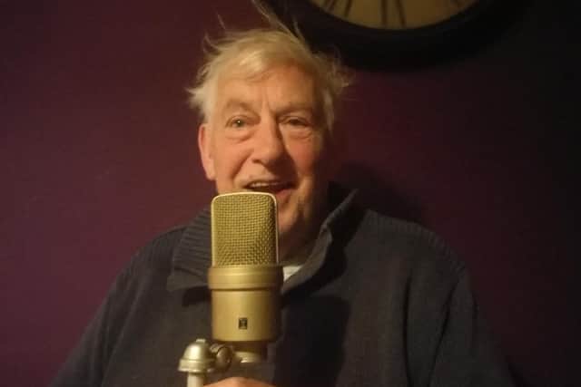 Alan during the recording of the audio books.