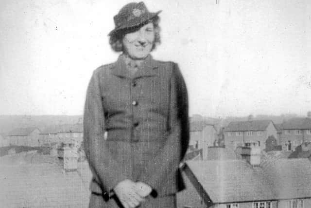 Doris in her uniform.