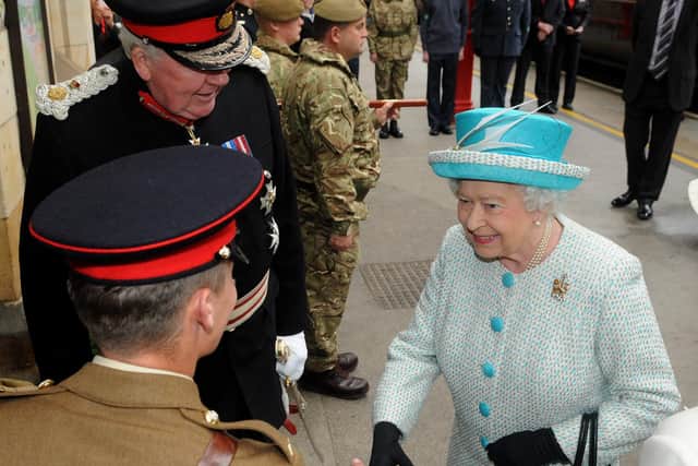 The Queen during a visit to Lancaster.