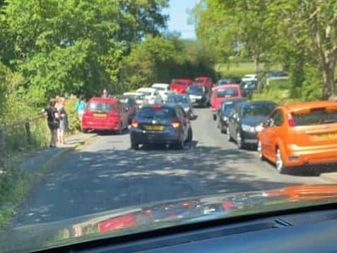 Parking was an issue in the Crook O' Lune area over the weekend. Photo by Michelle Townley.