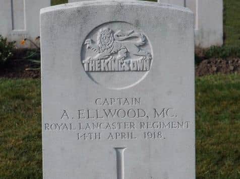 The final resting place of Captain A Ellwood.