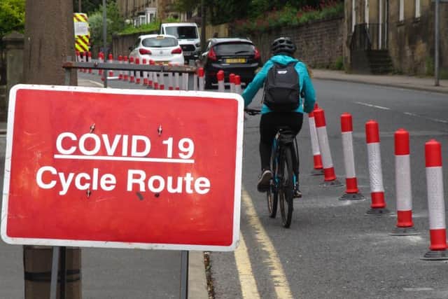 The new Covid-19 cycle route in Lancaster.