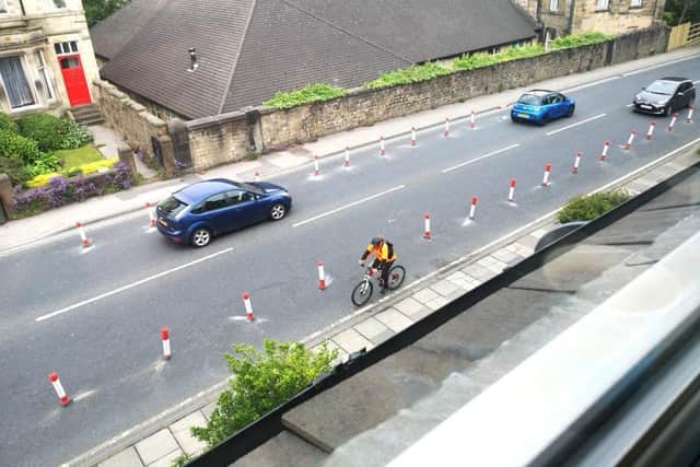 The new cycle route has been installed in South Road.