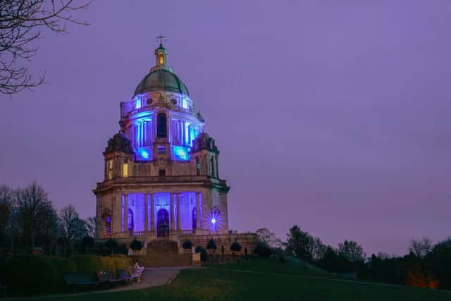 The Ashton Memorial is often lit up to support a range of different causes. Photo by Ian Greene.