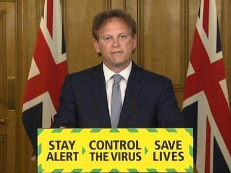 Grant Shapps took questions from Lancashire at the daily Downing Street briefing (image: BBC)