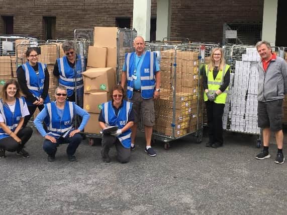 Volunteers deliver meal packs to hospital staff and ambulance staff in Morecambe Bay.