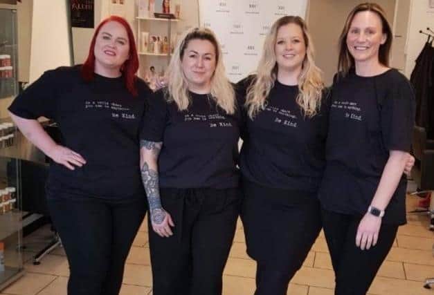 The team at Hamilton Hair have been getting ready to re-open next month.