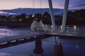 The Millennium Bridge, taken in the blue hour. Photo by Lee Metcalfe Landscape Photography