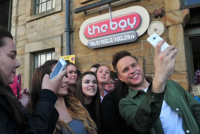 Musician Olly Murs outside the building in 2016.
