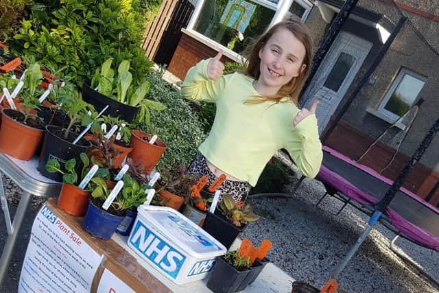 Maisy pictured during the plant sale.