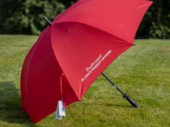 One of the umbrellas being sold at Bare Post Office.