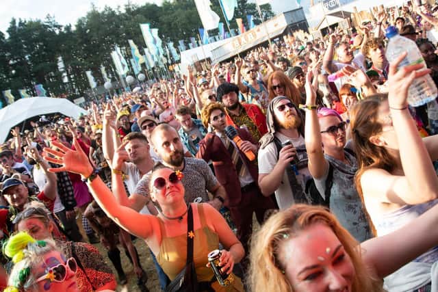 Crowd at the main stage at 2019 Beat-Herder