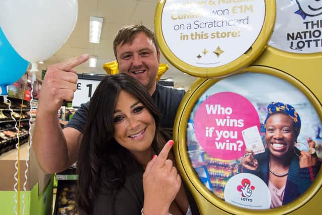 Andrew and Natalie Cunliffe, from Blackpool, won a million on a National Lottery scratchcard