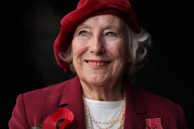 Forces sweetheart Dame Vera Lynn poses for photographs in central London. Photo: SHAUN CURRY/AFP via Getty Images).