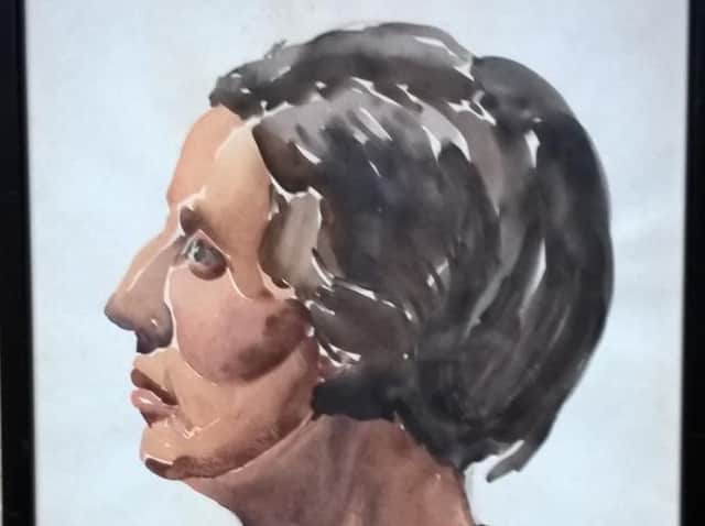 A portrait of Miss Holmes painted by student Lawrence Greenwood, probably in 1934, when the artist would then be aged 19. Reproduced by permission of Mrs Lillian Greenwood, the widow of Lawrence.