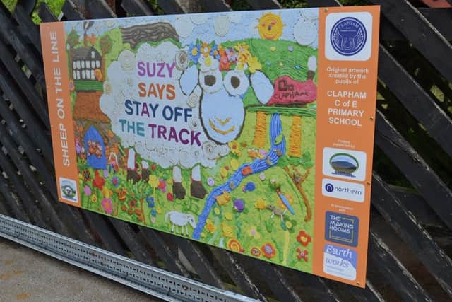 The safety panels at Clapham Station based on the childrens artwork.