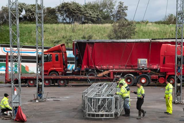 Big Kid Circus packing up ready to leave Morecambe after a stay of five months due to the Covid-19 lockdown restrictions. Photo: Kelvin Stuttard