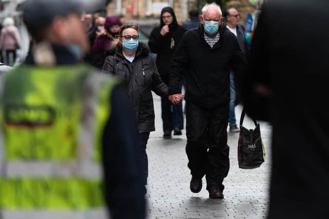 Shoppers in Lancaster are now wearing masks as they shop. Photo: Kelvin Stuttard