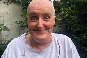 Bonnie Mitchell pictured after she 'braved the shave'.
