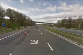 One lane has been closed on the M6 southbound following a collision between junctions 37 and 36, (Credit: Google)