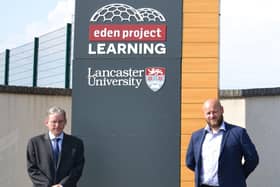 Lancaster University Vice-Chancellor Prof Andy Schofield with the principal and chief executive of Lancaster & Morecambe College, Wes Johnson.