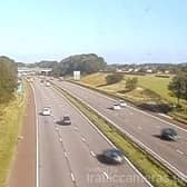 Lane 1 on the M6 northbound has been closed between J32 (Broughton Interchange) to J33 (Forton Services) to allow a fitter to safely change the offside tyre on a lorry
