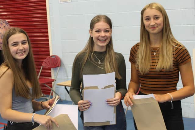 Carnforth High students collect their GCSE results.