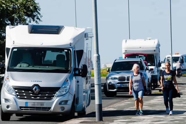Some residents think that motorhomes should be banned from parking overnight on Morecambe Prom.