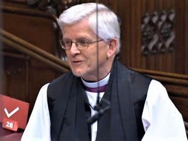 The Bishop of Blackburn, Rt Rev Julian Henderson, gives his maiden speech to the House of Lords. Picture courtesy: www.parliamentlive.tv