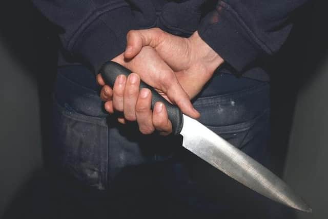 Ministry of Justice figures show 518 knife and offensive weapon crimes resulted in a caution or sentence in Lancashire in the year to March