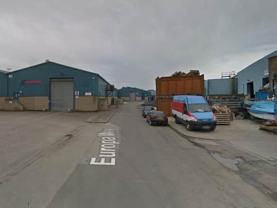The vehicle was found on fire on the Lune Industrial Estate. Photo: Google Street View