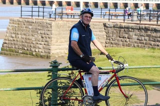 Brian preparing to depart from Arnside or the final leg into Lancaster.