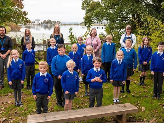 Thurnham Glasson CE Primary School pupils and staff, September 2020. Photo: Kelvin Stuttard