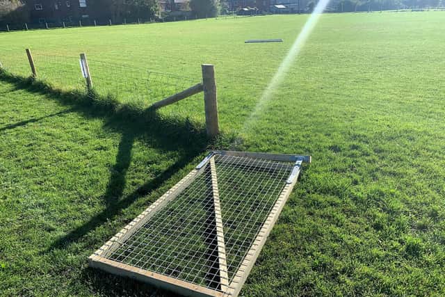 Gates have been vandalised at Storeys FC in Bowerham.