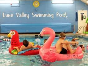 Young people enjoying sessions at Lune Valley Swimming Pool.