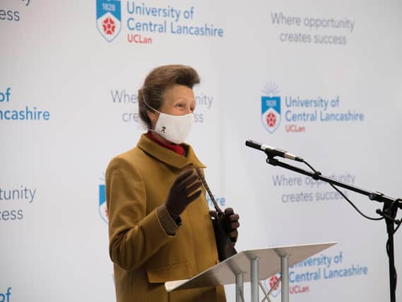 HRH Princes Anne made a surprise visit to UCLan