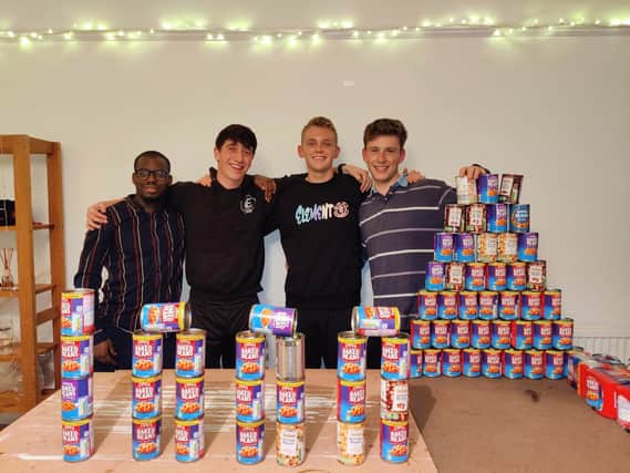 Friends Ed Corke, Mubarak Salawu, Chris Roberts and Dom Sulston are holding a Bean Week challenge to raise money to help Morecambe Bay Foodbank.