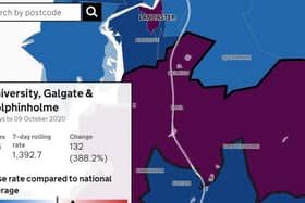 The interactive map provides data for particular parts of the country.