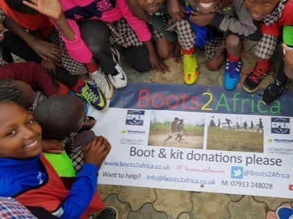 Oliver Parr has been collecting for Boots2Africa.