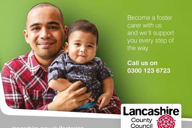 Part of one of Lancashire County Council's  Did You Know...? posters which  tackles  misconceptions about fostering