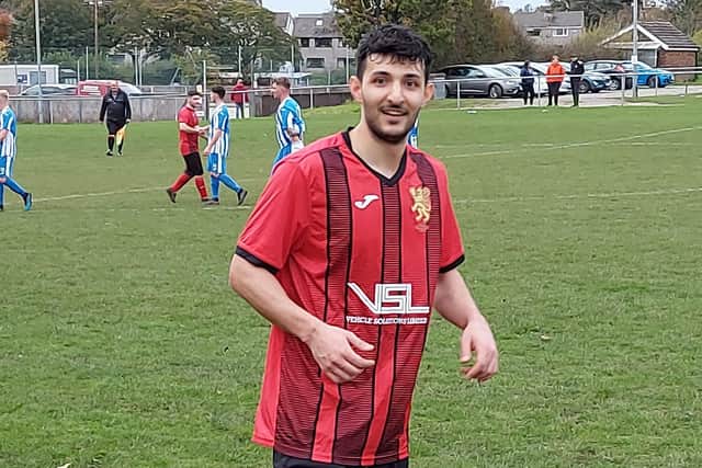Aidin Hamouni in his first game for Galgate Reserves.