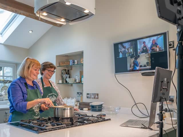 Cooks Angela Favell and Deborah Clark are putting their popular farmhouse cookery workshops online from October. Photo: Victoria Sedgwick