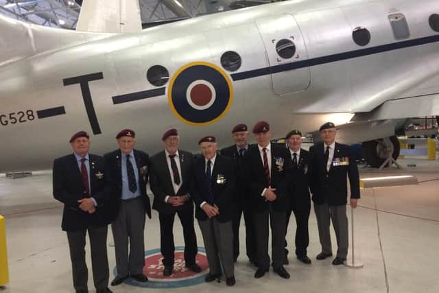 Members of the Parachute Regimental Association on a trip to the Airborne Museum in Duxford.