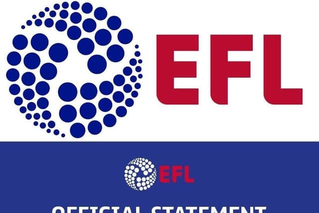 The EFL issued a statement on Thursday evening