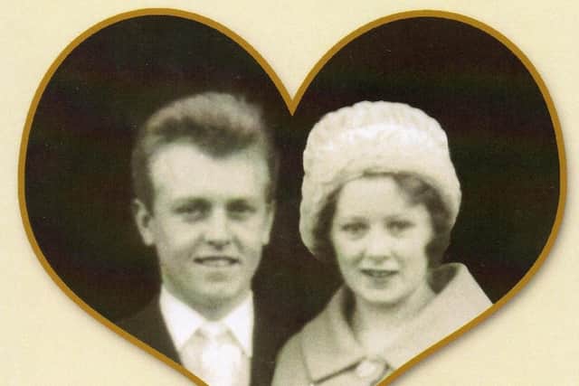 Jimmy and Maris Walkden on their wedding day in 1960.