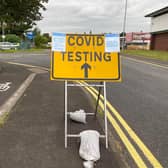 Covid words have dominated 2020. Pic: Covid-testing site at Walton-le-dale